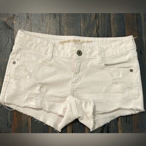 Arizona Jeans White Mini Micro Shorts‎ Size 1 Summer Western Boho